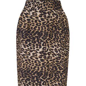 NWT Jitterbug Pencil Skirt with Kick-Pleat in Leopard Print,  Size 6 Rockabilly